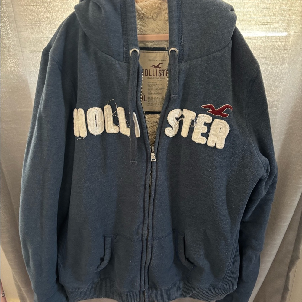 Hollister Navy Blue Fleece Hoodie